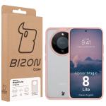 Carcasa Bizon Angelo compatibila cu Honor Magic 8 Lite, Transparent / Roz 7 - lerato.ro