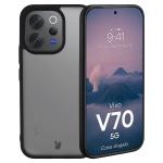 Carcasa Bizon Angelo compatibila cu Vivo V70 5G, Transparent / Negru 3 - lerato.ro