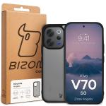 Carcasa Bizon Angelo compatibila cu Vivo V70 5G, Transparent / Negru 7 - lerato.ro