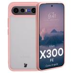Carcasa Bizon Angelo compatibila cu Vivo X300 FE, Transparent / Roz 3 - lerato.ro