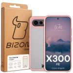 Carcasa Bizon Angelo compatibila cu Vivo X300 FE, Transparent / Roz 7 - lerato.ro