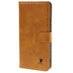 Husa flip cover Bizon Pocket compatibila cu Xiaomi Redmi Note 14 5G / Poco M7 Pro 5G, Maro 4 - lerato.ro