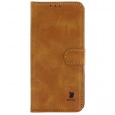 Husa flip cover Bizon Pocket compatibila cu Xiaomi Poco X7 Pro, Maro