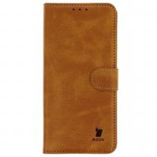Husa flip cover Bizon Pocket compatibila cu Xiaomi Poco F7 Pro / F7 Ultra, Maro