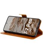 Husa flip cover Bizon Pocket compatibila cu Xiaomi Poco F7 Pro / F7 Ultra, Maro 6 - lerato.ro