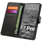 Husa flip cover Bizon Pocket compatibila cu Xiaomi Poco F7 Pro / F7 Ultra, Negru 3 - lerato.ro