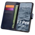 Husa flip cover Bizon Pocket compatibila cu Xiaomi Poco F7 Pro / F7 Ultra, Navy Blue 3 - lerato.ro