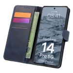 Husa flip cover Bizon Pocket compatibila cu Realme 14 Pro 5G, Navy Blue 3 - lerato.ro
