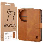 Husa flip cover Bizon Pocket compatibila cu Vivo X300, Maro 7 - lerato.ro