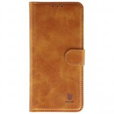 Husa flip cover Bizon Pocket compatibila cu Vivo X300 Pro, Maro