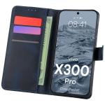Husa flip cover Bizon Pocket compatibila cu Vivo X300 Pro, Navy Blue 3 - lerato.ro