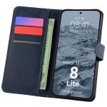 Husa flip cover Bizon Pocket compatibila cu Honor Magic 8 Lite, Navy Blue 3 - lerato.ro