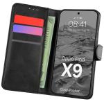 Husa flip cover Bizon Pocket compatibila cu Oppo Find X9, Negru 3 - lerato.ro