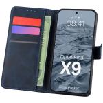 Husa flip cover Bizon Pocket compatibila cu Oppo Find X9, Navy Blue 3 - lerato.ro