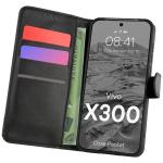 Husa flip cover Bizon Pocket compatibila cu Vivo X300, Negru 3 - lerato.ro