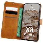 Husa flip cover Bizon Pocket compatibila cu Xiaomi Poco X8 Pro Max, Maro 3 - lerato.ro