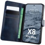 Husa flip cover Bizon Pocket compatibila cu Xiaomi Poco X8 Pro Max, Navy Blue 3 - lerato.ro