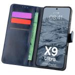 Husa flip cover Bizon Pocket compatibila cu Oppo Find X9 Ultra, Navy Blue 3 - lerato.ro