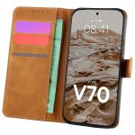 Husa flip cover Bizon Pocket compatibila cu Vivo V70 5G, Maro 3 - lerato.ro