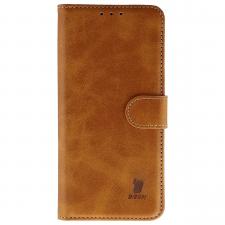 Husa flip cover Bizon Pocket compatibila cu Vivo V70 5G, Maro