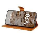 Husa flip cover Bizon Pocket compatibila cu Vivo V70 5G, Maro 6 - lerato.ro