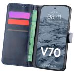 Husa flip cover Bizon Pocket compatibila cu Vivo V70 5G, Navy Blue 3 - lerato.ro