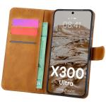Husa flip cover Bizon Pocket compatibila cu Vivo X300 Ultra, Maro 3 - lerato.ro