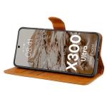 Husa flip cover Bizon Pocket compatibila cu Vivo X300 Ultra, Maro 6 - lerato.ro