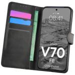 Husa flip cover Bizon Pocket compatibila cu Vivo V70 FE 5G, Negru 3 - lerato.ro