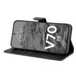 Husa flip cover Bizon Pocket compatibila cu Vivo V70 FE 5G, Negru 6 - lerato.ro