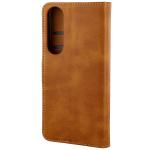 Husa flip cover Bizon Pocket compatibila cu Vivo V70 FE 5G, Maro 5 - lerato.ro