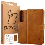 Husa flip cover Bizon Pocket compatibila cu Vivo V70 FE 5G, Maro 7 - lerato.ro
