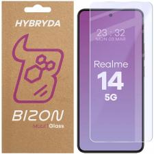 Folie sticla hibrid Bizon Glass Mule compatibila cu Realme 14 5G, Transparent