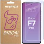 Folie sticla hibrid Bizon Glass Mule compatibila cu Xiaomi Poco F7 Pro, Transparent 2 - lerato.ro