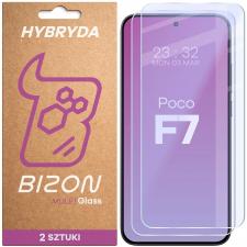 Set 2 folii sticla hibrid Bizon Glass Mule Duo compatibile cu Xiaomi Poco F7, Transparent