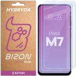 Set 2 folii sticla hibrid Bizon Glass Mule Duo compatibile cu Xiaomi Poco M7 5G, Transparent 2 - lerato.ro