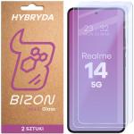 Set 2 folii sticla hibrid Bizon Glass Mule Duo compatibile cu Realme 14 5G, Transparent 2 - lerato.ro