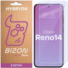 Set 2 folii sticla hibrid Bizon Glass Mule Duo compatibile cu Oppo Reno 14, Transparent