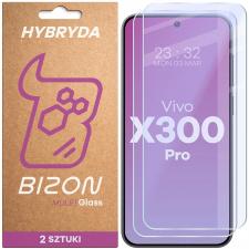 Set 2 folii sticla hibrid Bizon Glass Mule Duo compatibile cu Vivo X300 Pro, Transparent