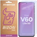Set 2 folii sticla hibrid Bizon Glass Mule Duo compatibile cu Vivo V60 Lite 5G, Transparent 2 - lerato.ro