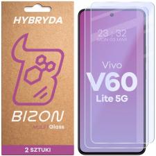 Set 2 folii sticla hibrid Bizon Glass Mule Duo compatibile cu Vivo V60 Lite 5G, Transparent