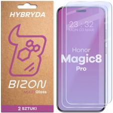 Set 2 folii sticla hibrid Bizon Glass Mule Duo compatibile cu Honor Magic 8 Pro, Transparent