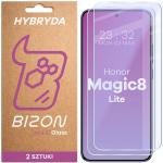 Set 2 folii sticla hibrid Bizon Glass Mule Duo compatibile cu Honor Magic 8 Lite, Transparent 2 - lerato.ro