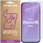 Set 2 folii sticla hibrid Bizon Glass Mule Duo compatibile cu Oppo Reno 15 Pro, Transparent 2 - lerato.ro