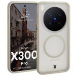Carcasa Bizon MatteO cu MagSafe compatibila cu Vivo X300 Pro, Bej 2 - lerato.ro