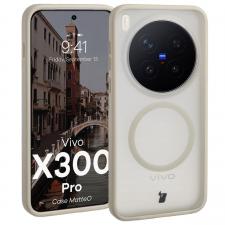 Carcasa Bizon MatteO cu MagSafe compatibila cu Vivo X300 Pro, Bej