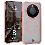 Carcasa Bizon MatteO cu MagSafe compatibila cu Honor Magic 8 Lite, Roz 3 - lerato.ro