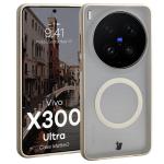 Carcasa Bizon MatteO cu MagSafe compatibila cu Vivo X300 Ultra, Bej 3 - lerato.ro