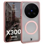 Carcasa Bizon MatteO cu MagSafe compatibila cu Vivo X300 Ultra, Roz 3 - lerato.ro