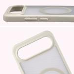 Carcasa Bizon MatteO cu MagSafe compatibila cu Vivo X300 FE, Bej 5 - lerato.ro